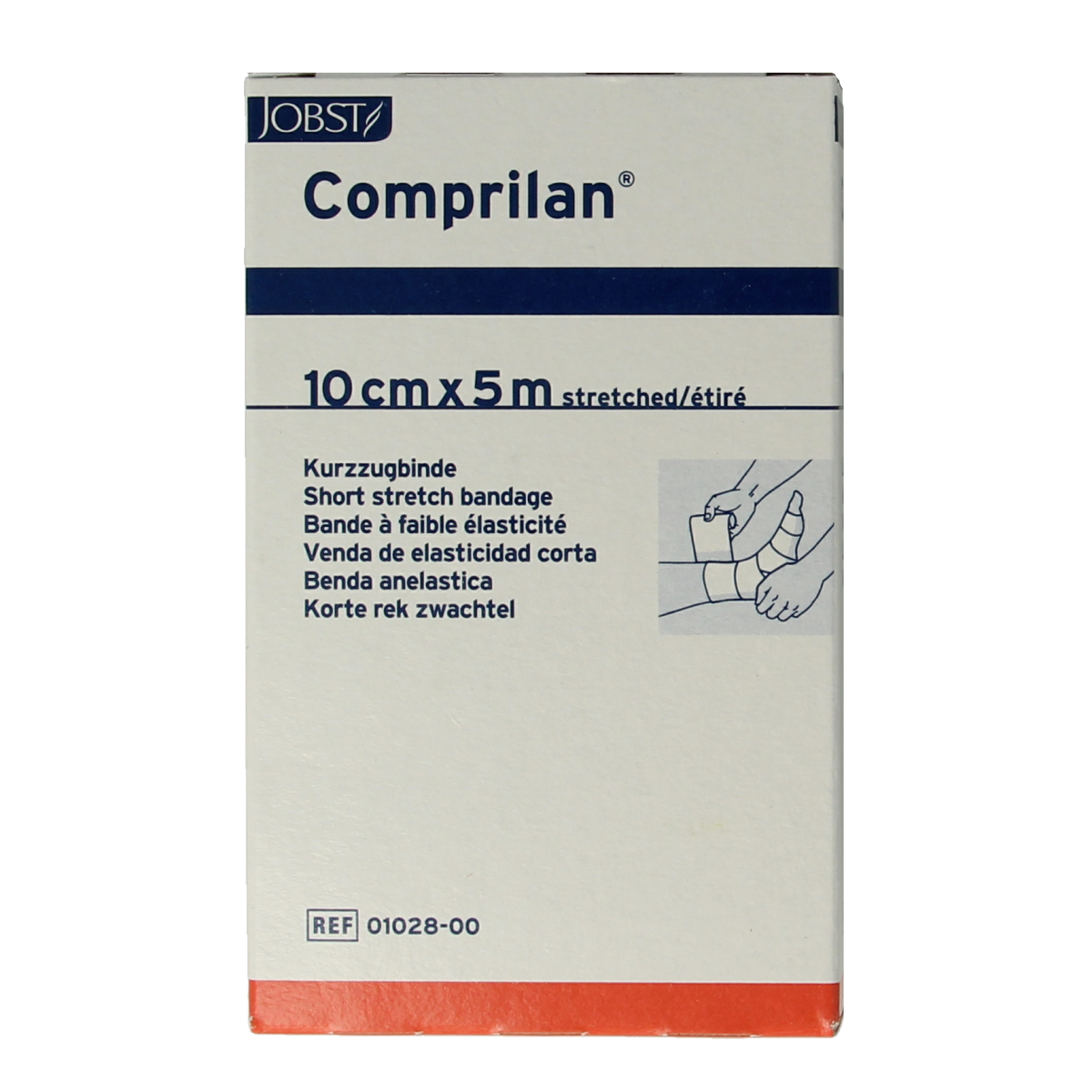 Comprilan Korte rek zwachtel 5m x 10cm 1.00 Stuks