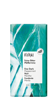 Vivani Chocolade puur met pepermunt bio 100.00 Gram