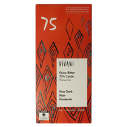 Vivani Chocolade puur 75% kokosbloesemsuiker bio 80.00 Gram