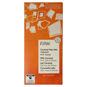 Vivani Chocolade melk car. zeezout kokosbloesemsuiker bio 80.00 Gram
