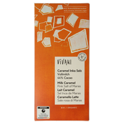 Vivani Chocolade melk car. zeezout kokosbloesemsuiker bio 80 Gram