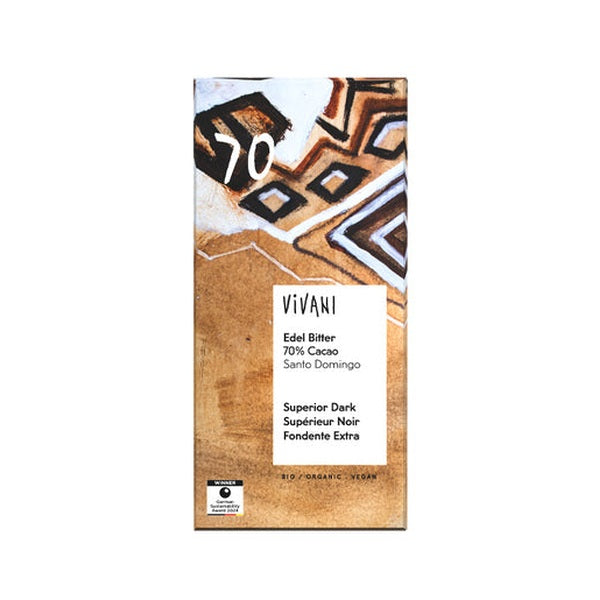 Vivani Chocolade puur 70% bio 80 Gram