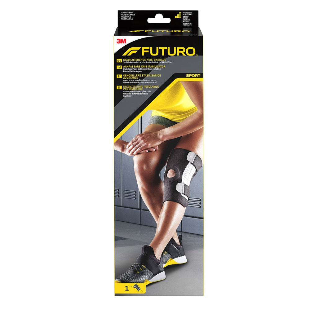 Futuro SPORT aanpasbaar knie bandage zwart 1.00 Stuks
