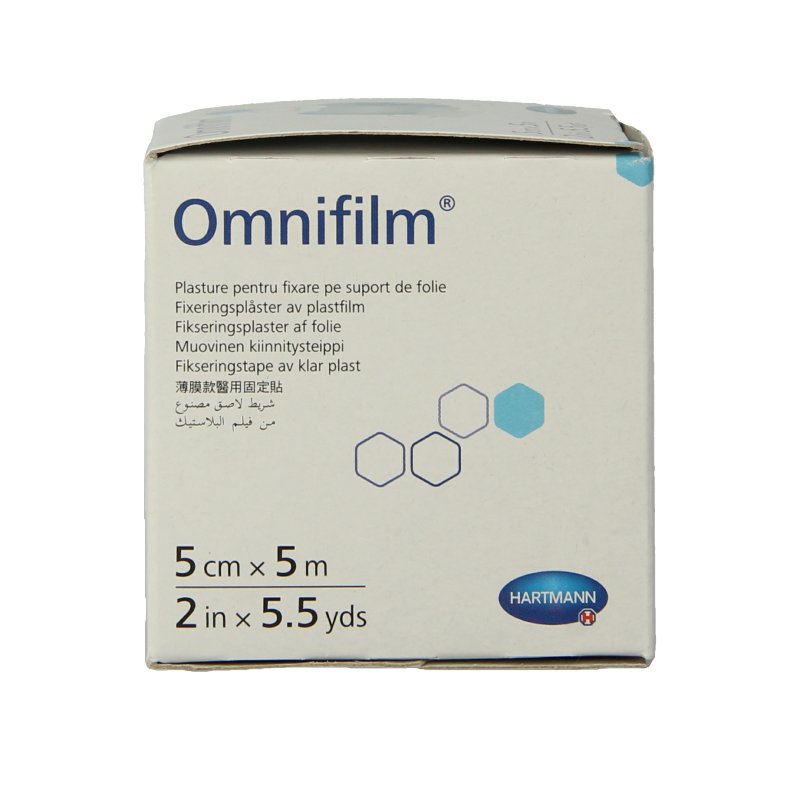 Hartmann Omnifilm fixatiepleister folie 5m x 5cm 1 Stuks