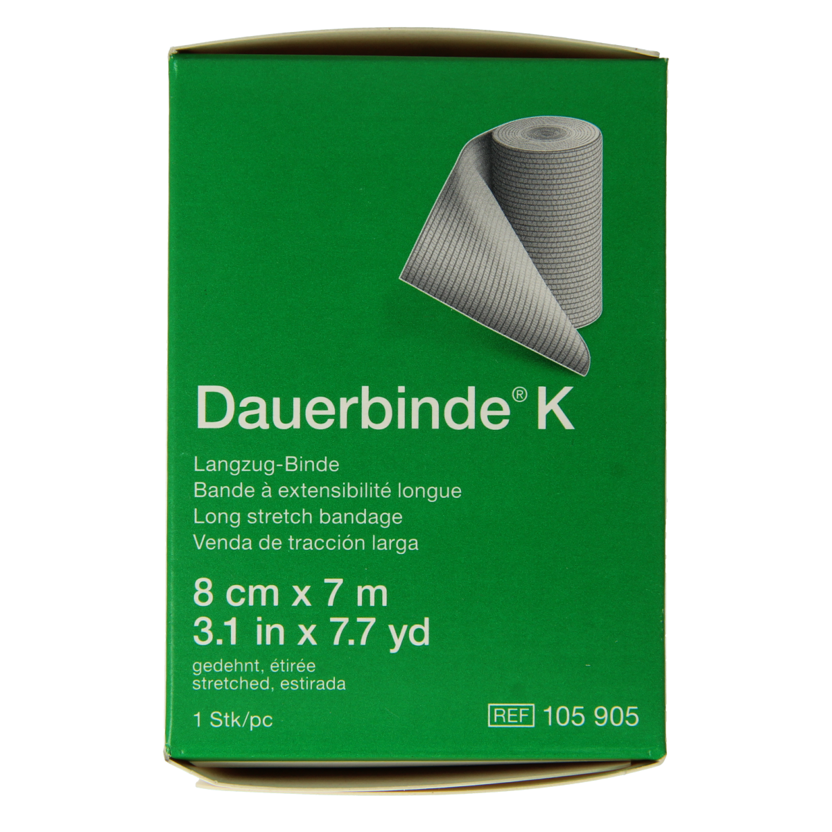 Dauerbinde K elastische zwachtel 7m x 8cm 1.00 Stuks
