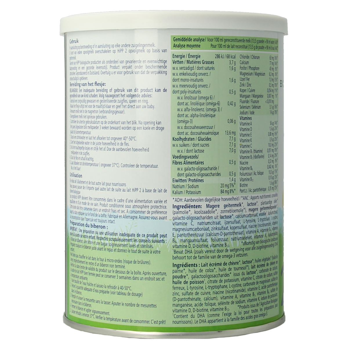 Hipp 2 Biologische opvolgmelk op basis van geitenmelk 400.00 Gram