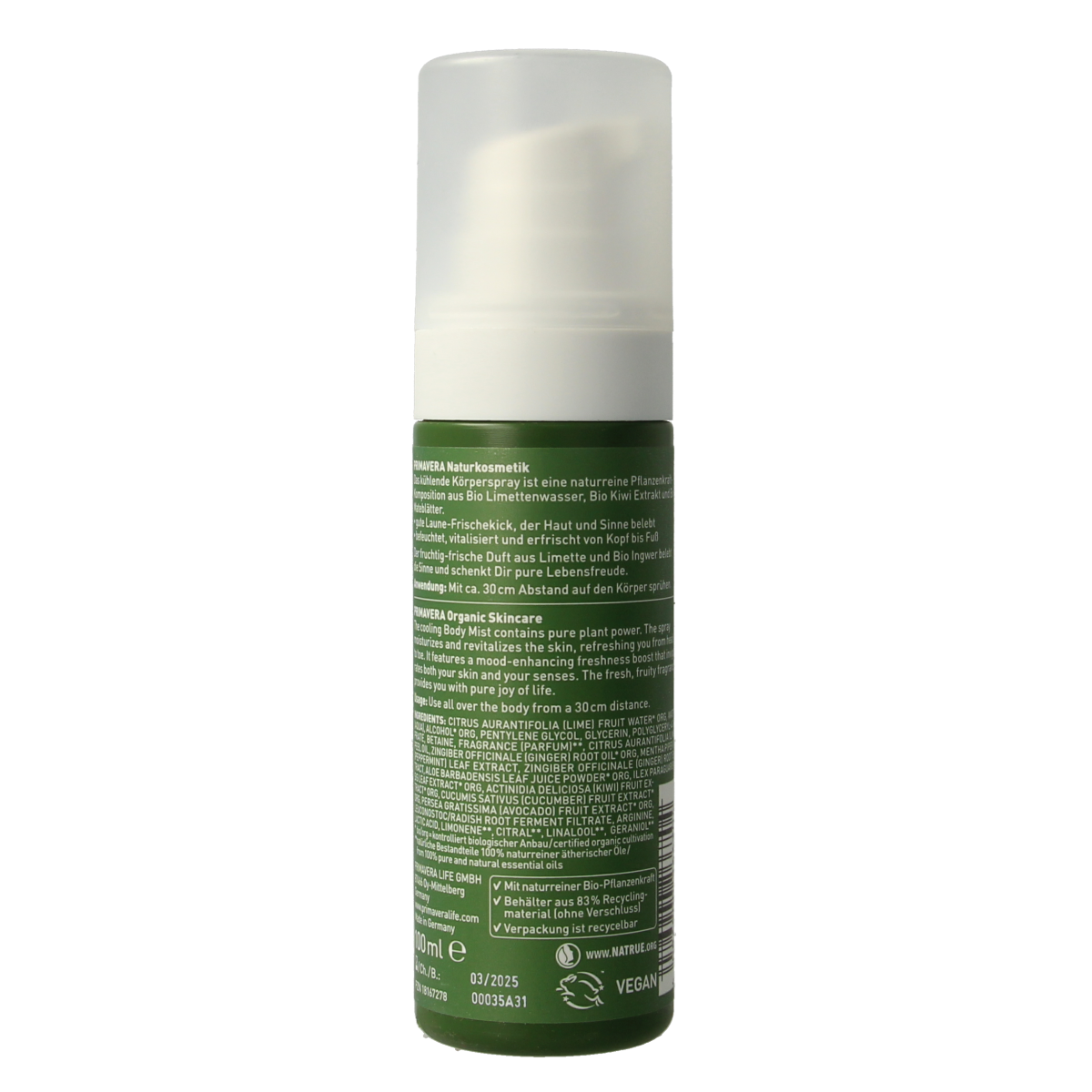 Primavera Pure joy body mist 100.00 Milliliter