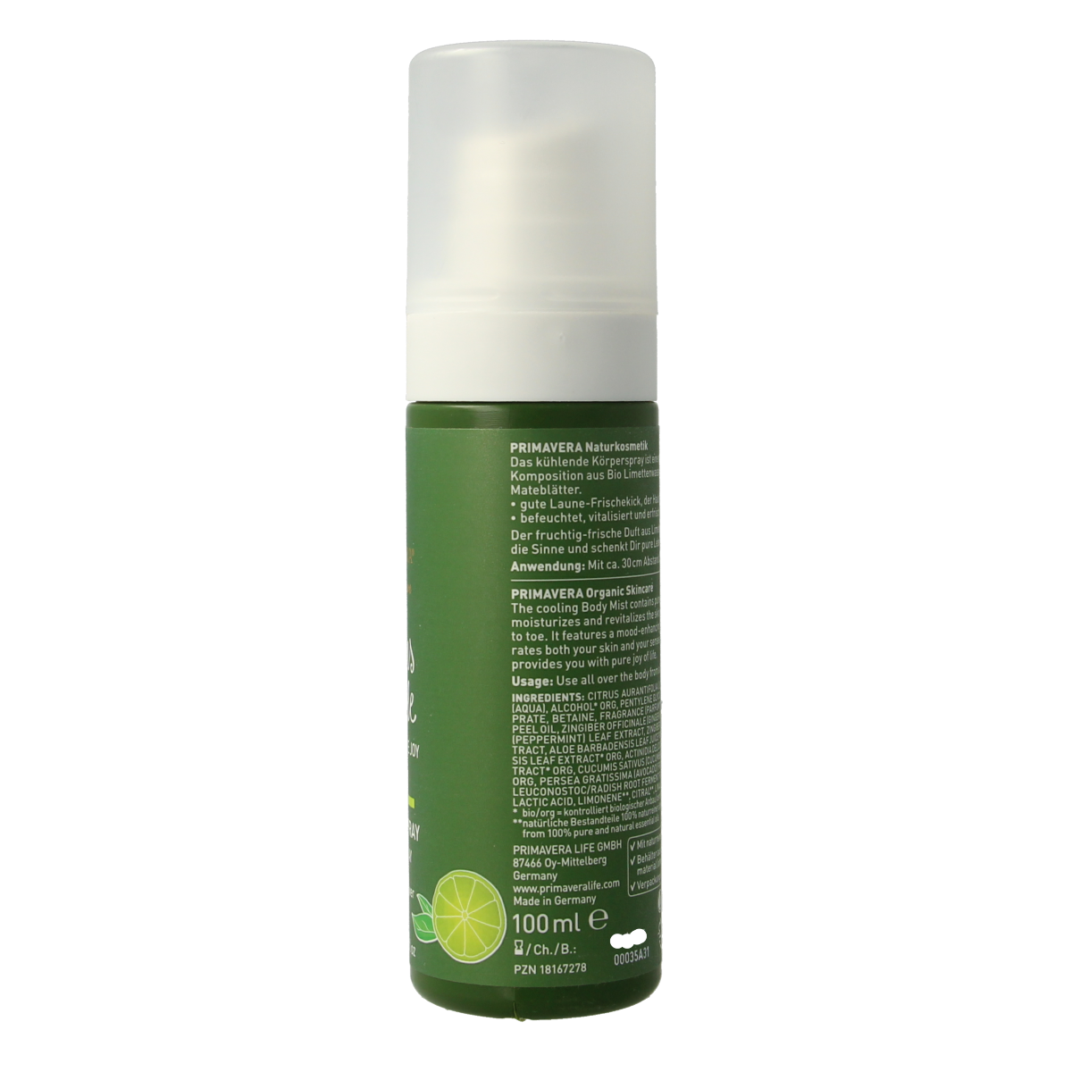 Primavera Pure joy body mist 100.00 Milliliter