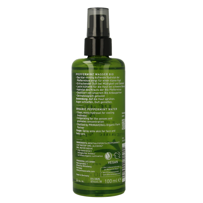 Primavera Peppermint water 100 Milliliter