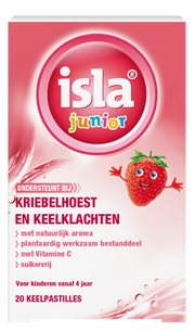 Isla Junior keelpastilles aardbei 20.00 Pastilles