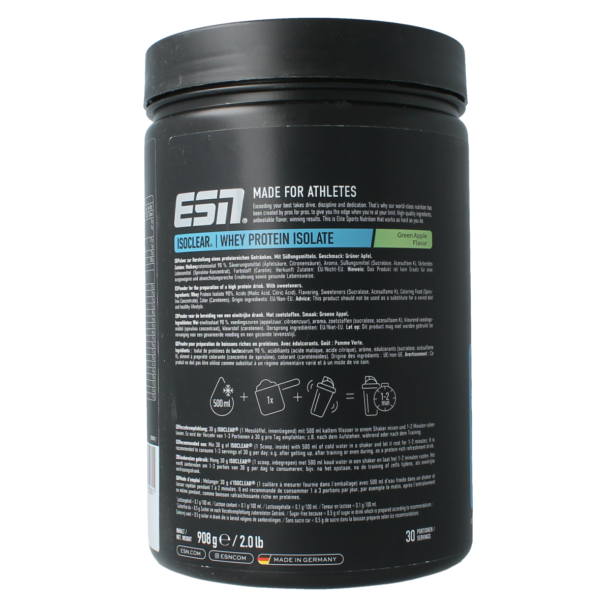 ESN Isoclear whey isolate green apple 908.00 Gram