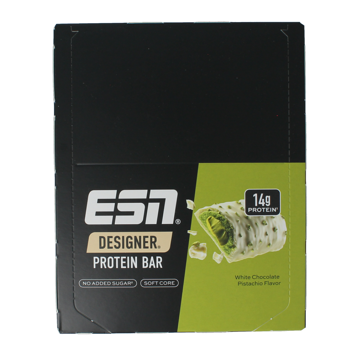 ESN White chocolate pistache bar 45g 12.00 Stuks