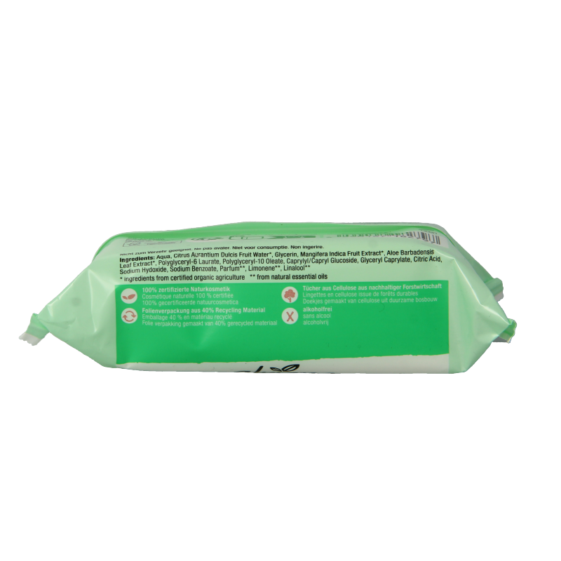 Alviana Reinigingsdoekjes vochtig aloe vera  25 Stuks