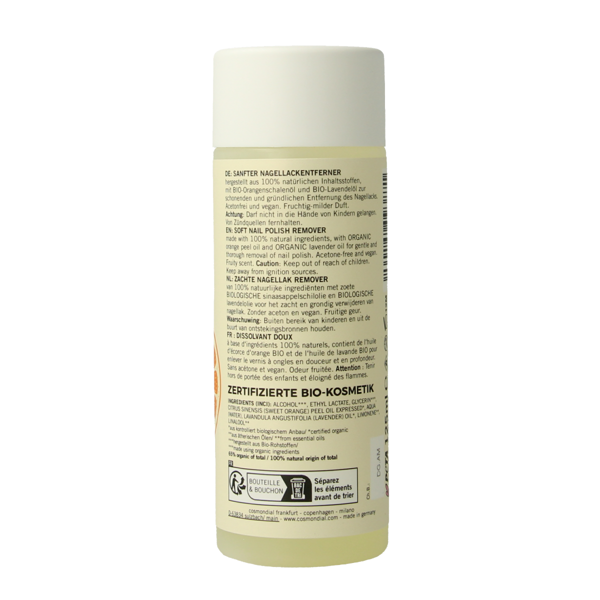 Benecos natural beauty Vegan nagellak remover plantbased 125.00 Milliliter