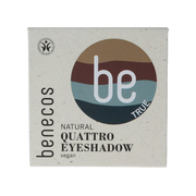 Benecos natural beauty Natural eyeshadow quantro true blue 1.00 Stuks