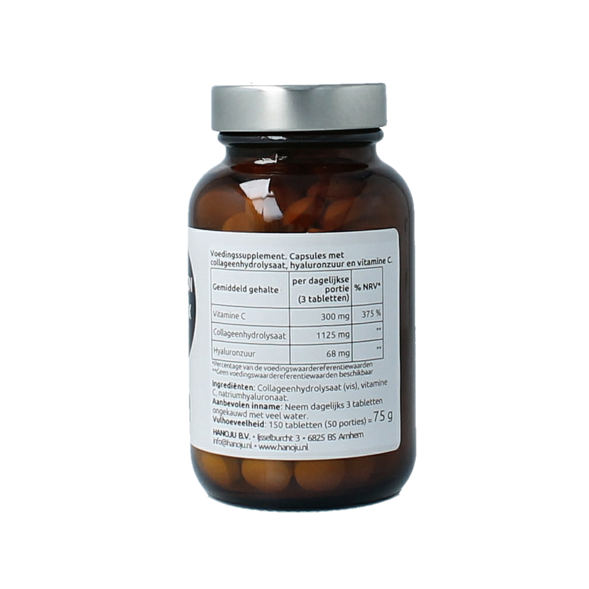 Hanoju Hyaluron - collageen + vitamine C complex 150.00 Tabletten