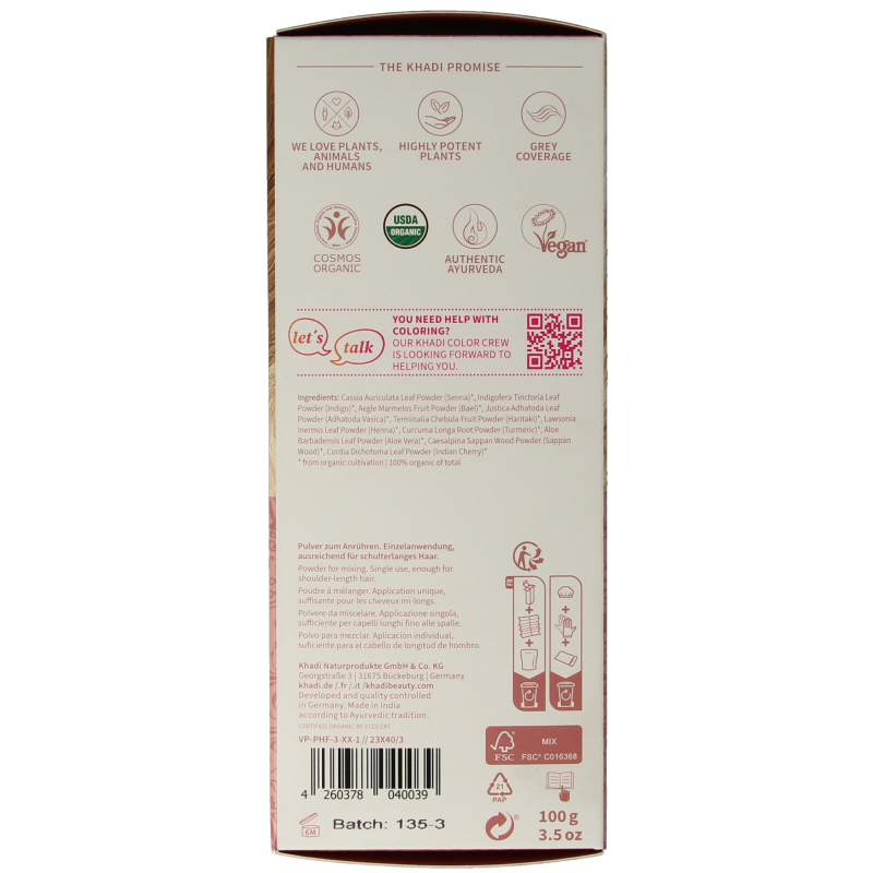 Khadi Haarkleur light blond 100 Gram