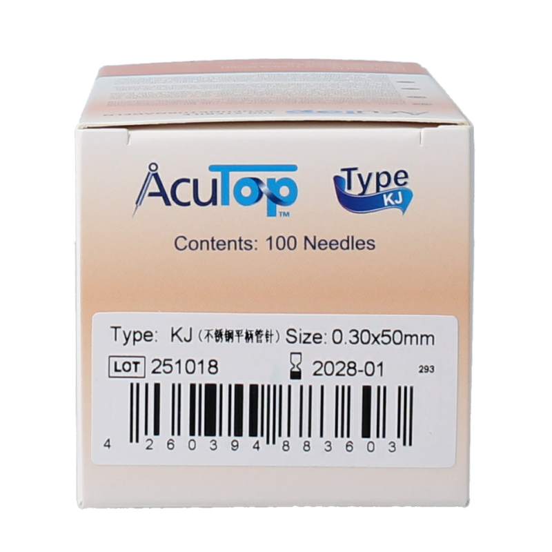 AcuTop KJ-T dry needle naald 0.30 x 50mm 100 Stuks