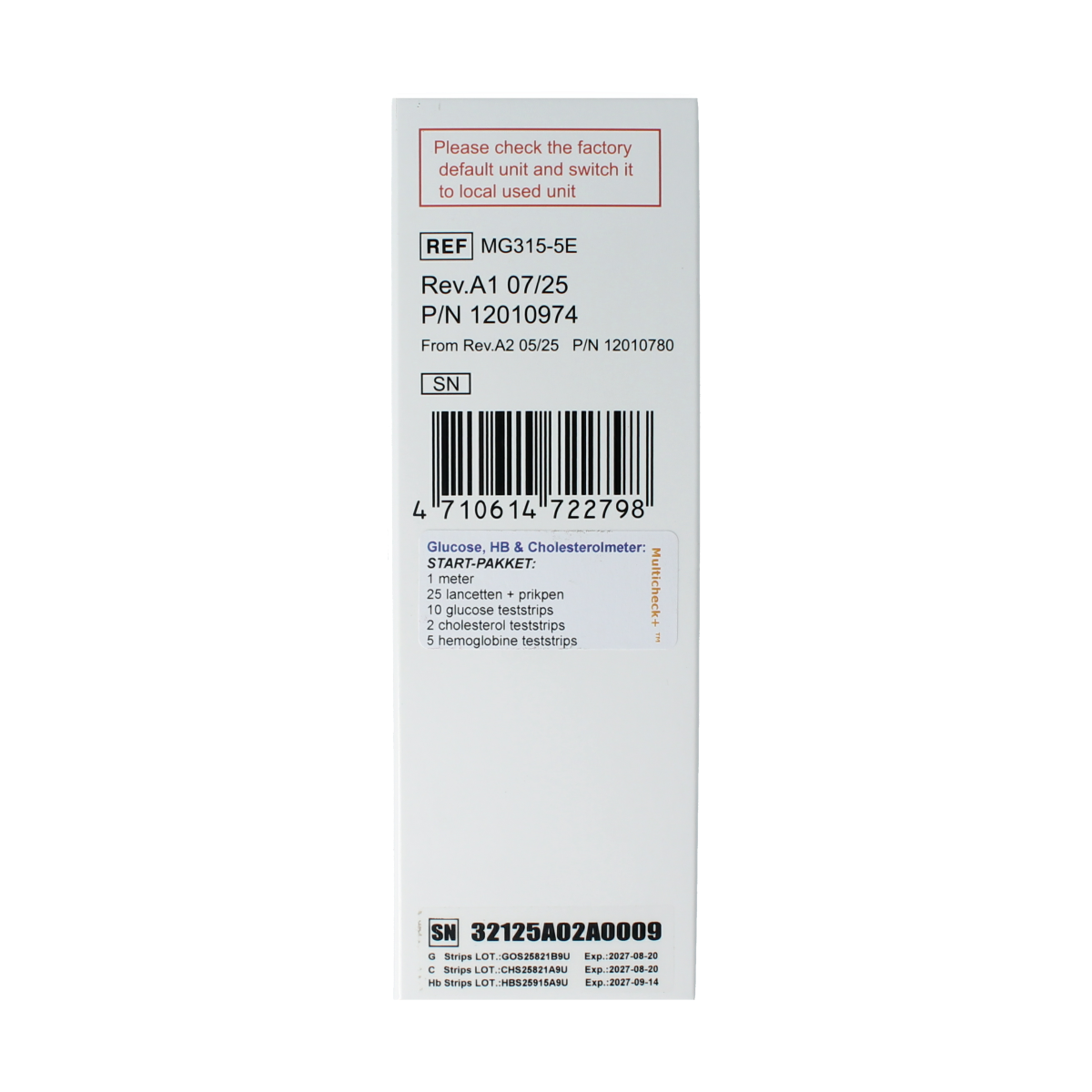 Testjezelf.nu Multicheck 2HB meter 1.00 Stuks