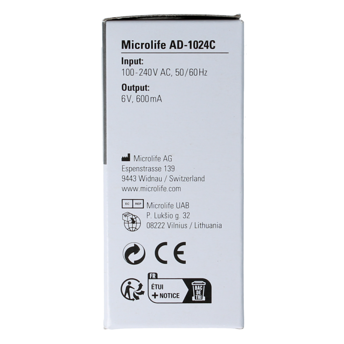 Microlife MIC Z977013-0-adapter AD-1024C 1.00 Stuks