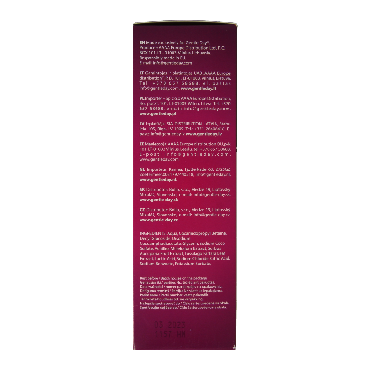 Gentle Day Intieme wasgel 250.00 Milliliter