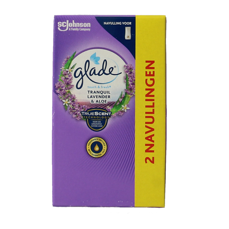 Glade Touch & fresh navul duo lavendel / aloe 2 Stuks
