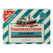 Fisherman's Friend Spearmint suikervrij 3-pack 25.00 Gram