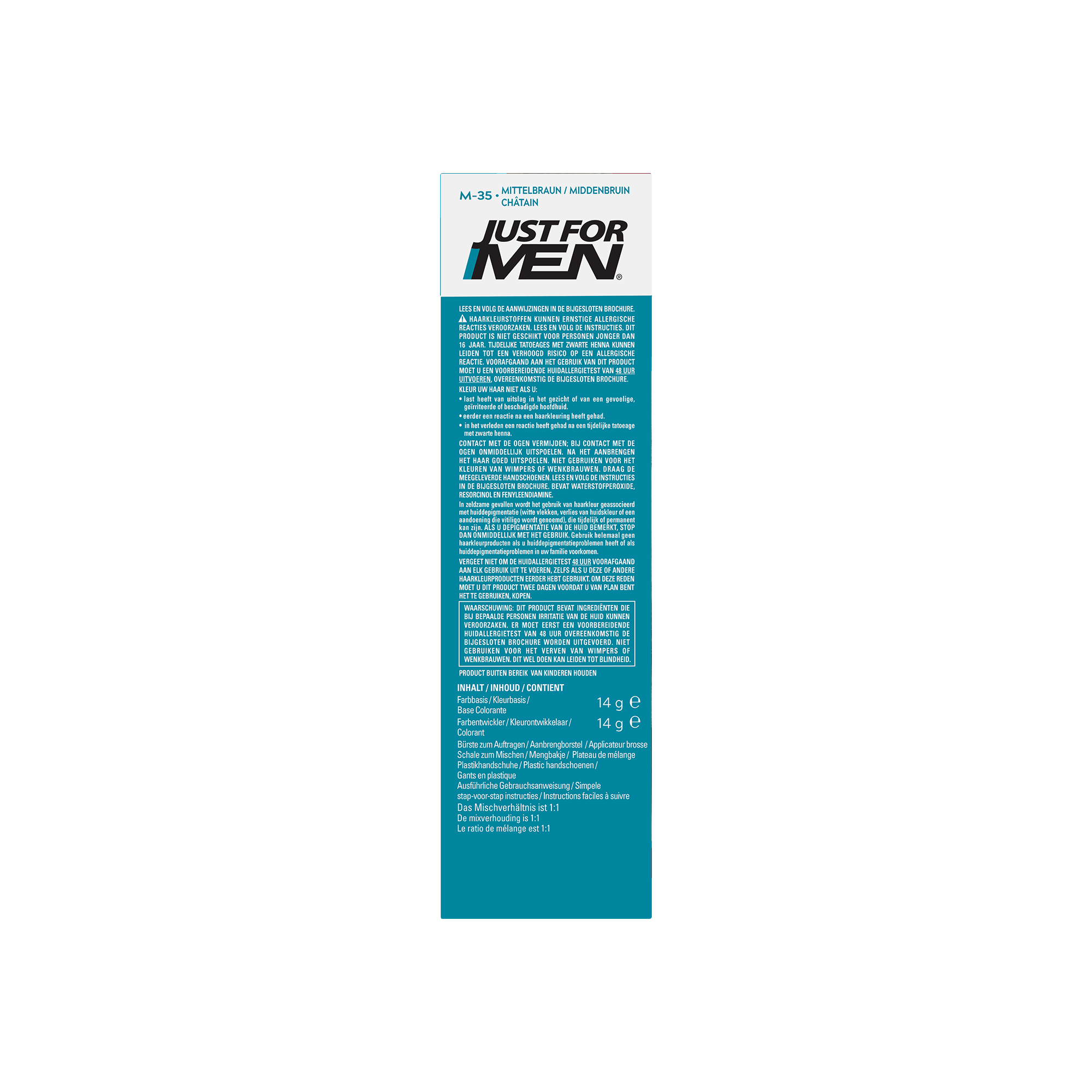 Just For Men Snor & baard middenbruin M35 14.00 Gram