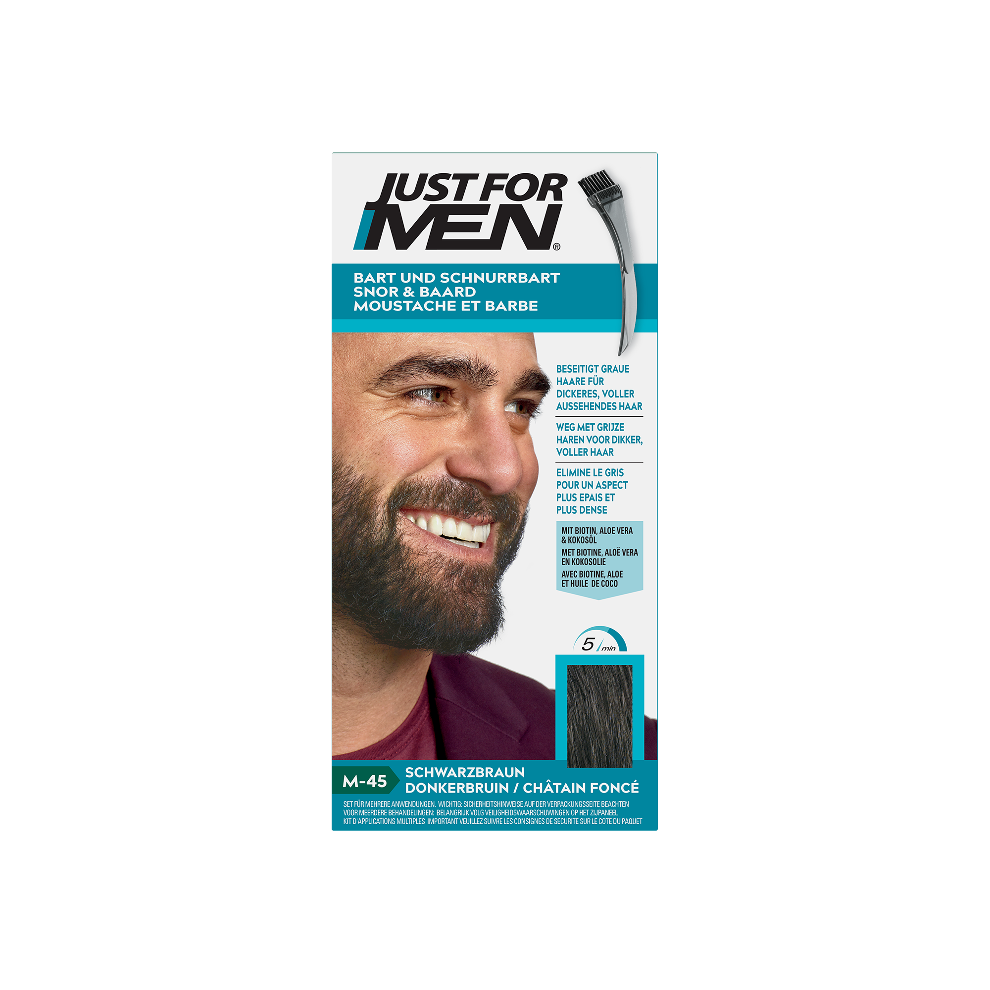 Just For Men Snor & baard donkerbruin M45 14.00 Gram