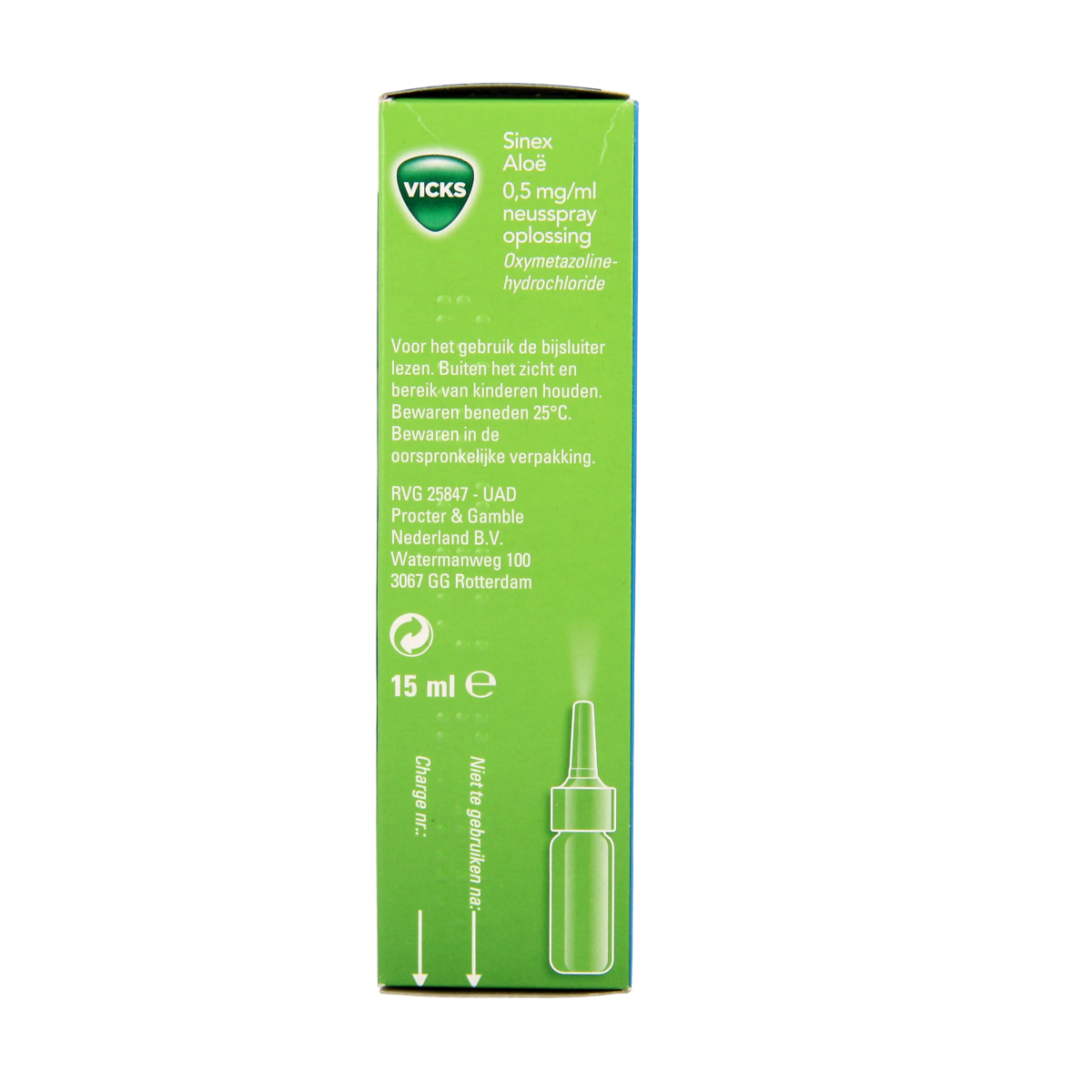 Vicks Sinex aloe neusspray 15.00 Milliliter