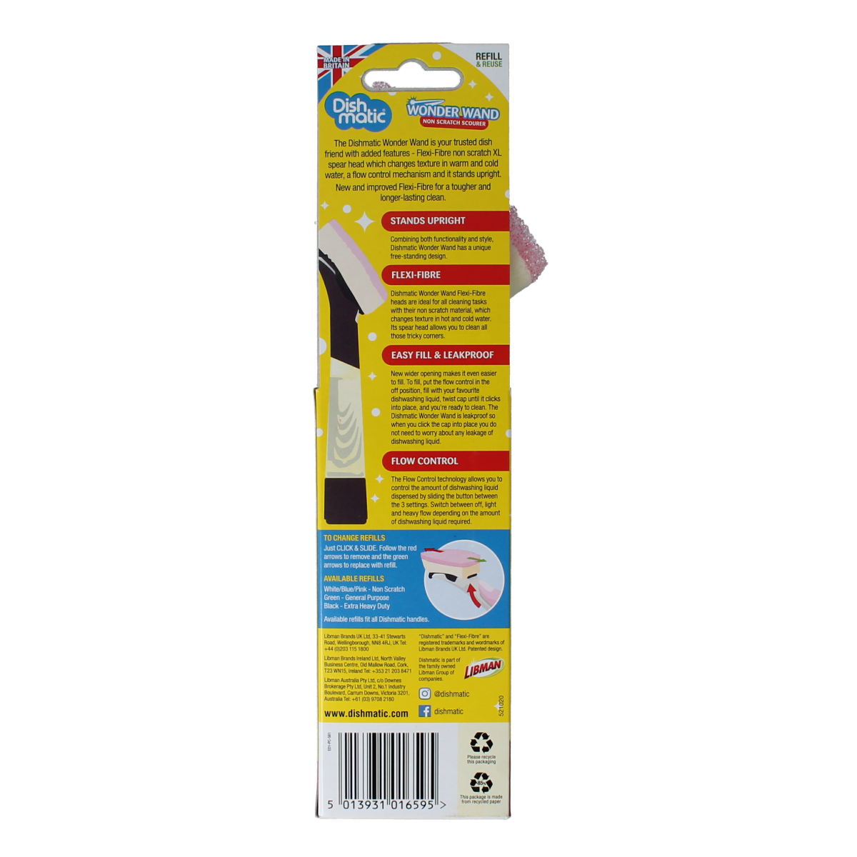 Dishmatic  Wonder wand schoonmaakpons vulbaar 1.00 Stuks