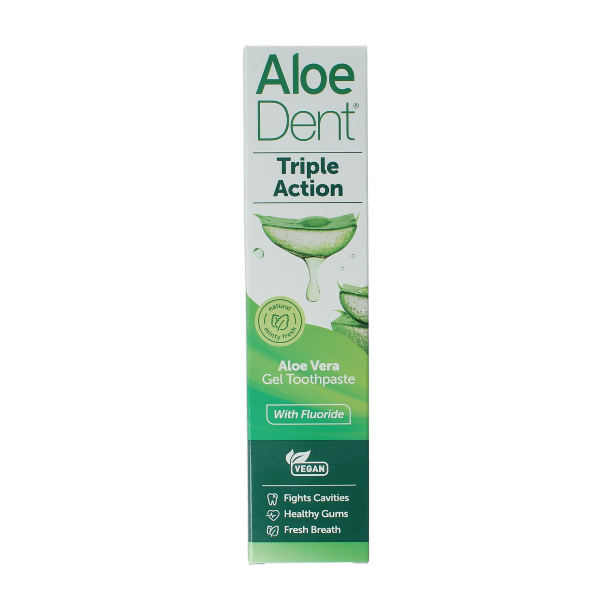 Aloe Dent Tandpasta aloe vera triple action with fluor 100.00 Milliliter