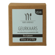 Yours Naturally Geurkaars in glas fris katoen 20cl 1 Stuks