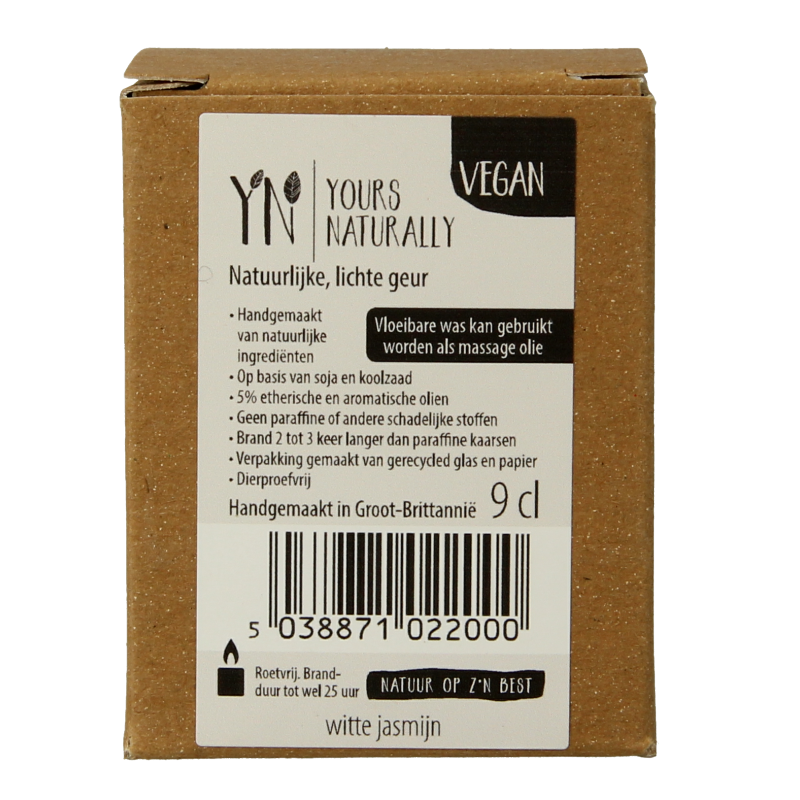 Yours Naturally Votive geurkaars witte jasmijn 9cl 1 Stuks
