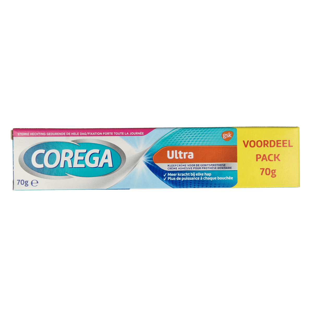 Corega Ultra kleefcreme voor de gebitsprothese 70.00 Gram