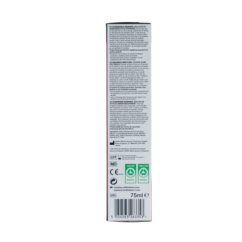 Parodontax Tandpasta fluoride vrij 75 Milliliter