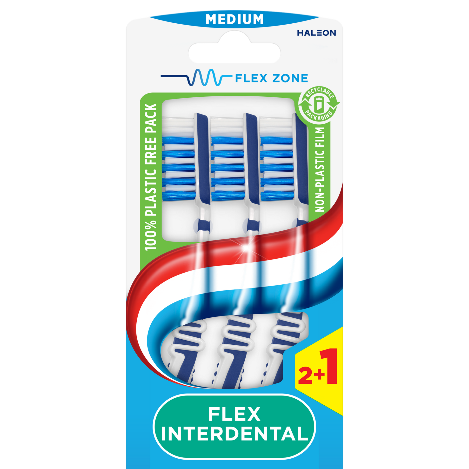 Aquafresh Tandenborstel flex interdental medium 3.00 Stuks