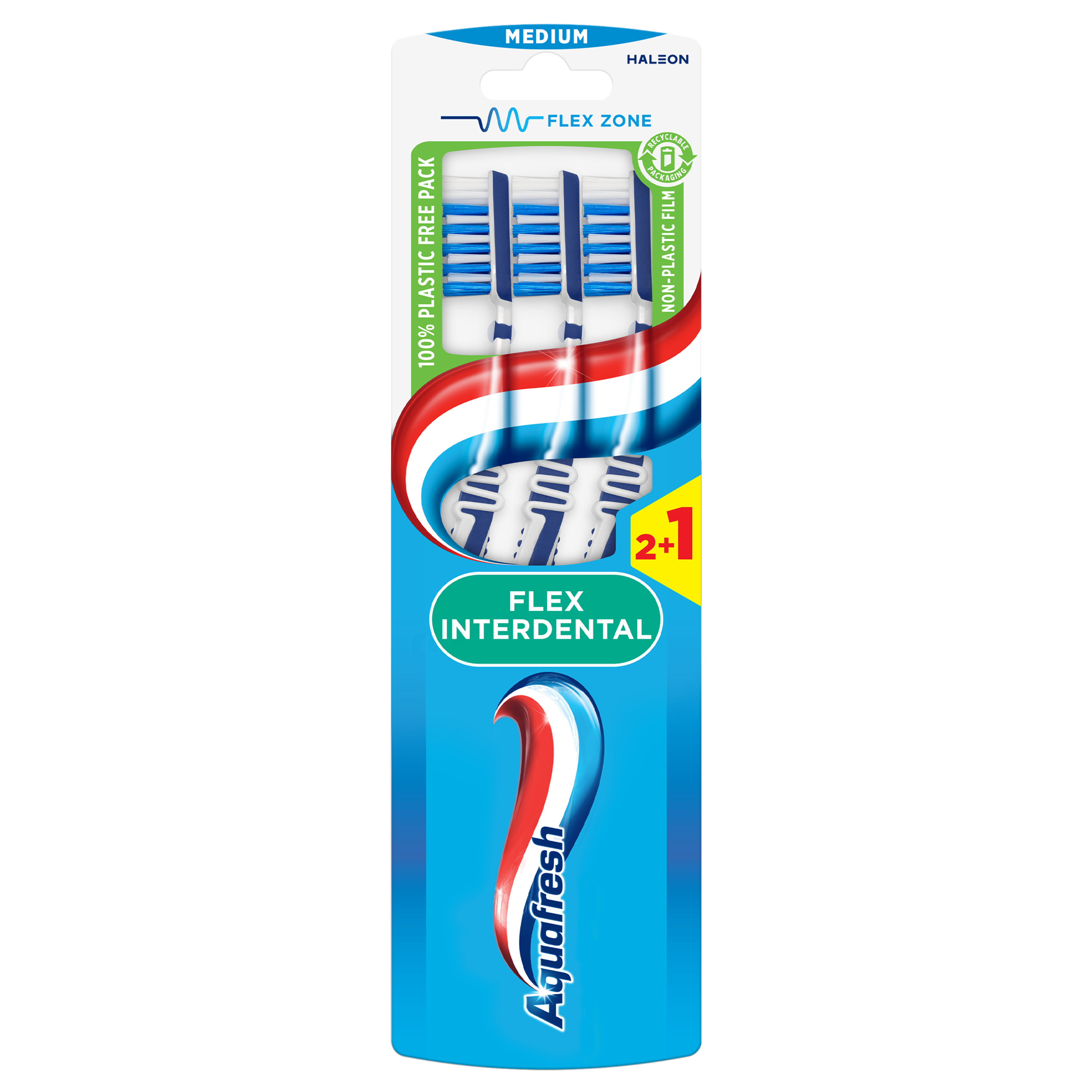 Aquafresh Tandenborstel flex interdental medium 3.00 Stuks