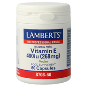 Lamberts Vitamine E 400IE natuurlijk 60.00 Vegetarische capsules