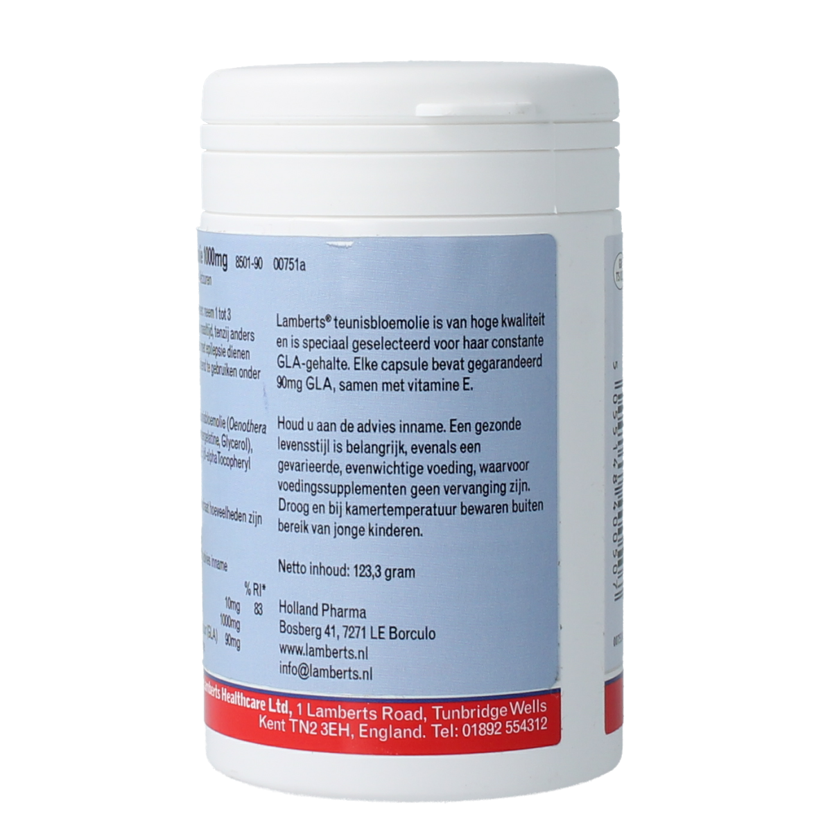 Lamberts Teunisbloemolie 1000mg (pure evening primrose) 90.00 Capsules