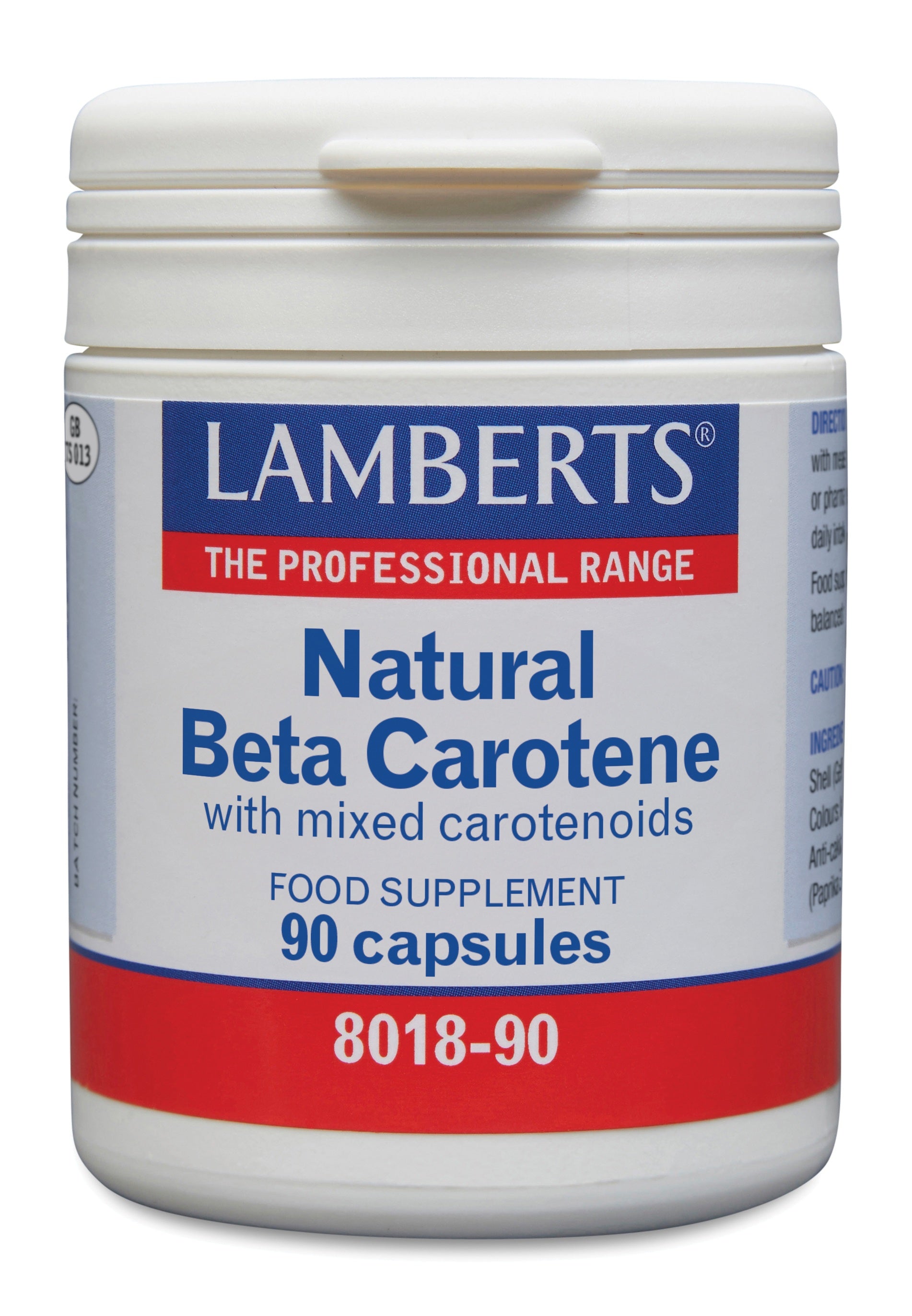 Lamberts Vitamine A 15mg natuurlijke (beta caroteen) 90.00 Capsules