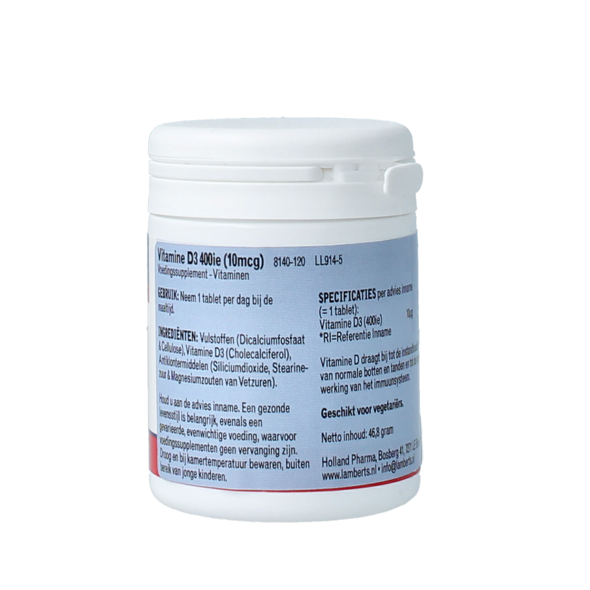 Lamberts Vitamine D3 400IE 120.00 Tabletten