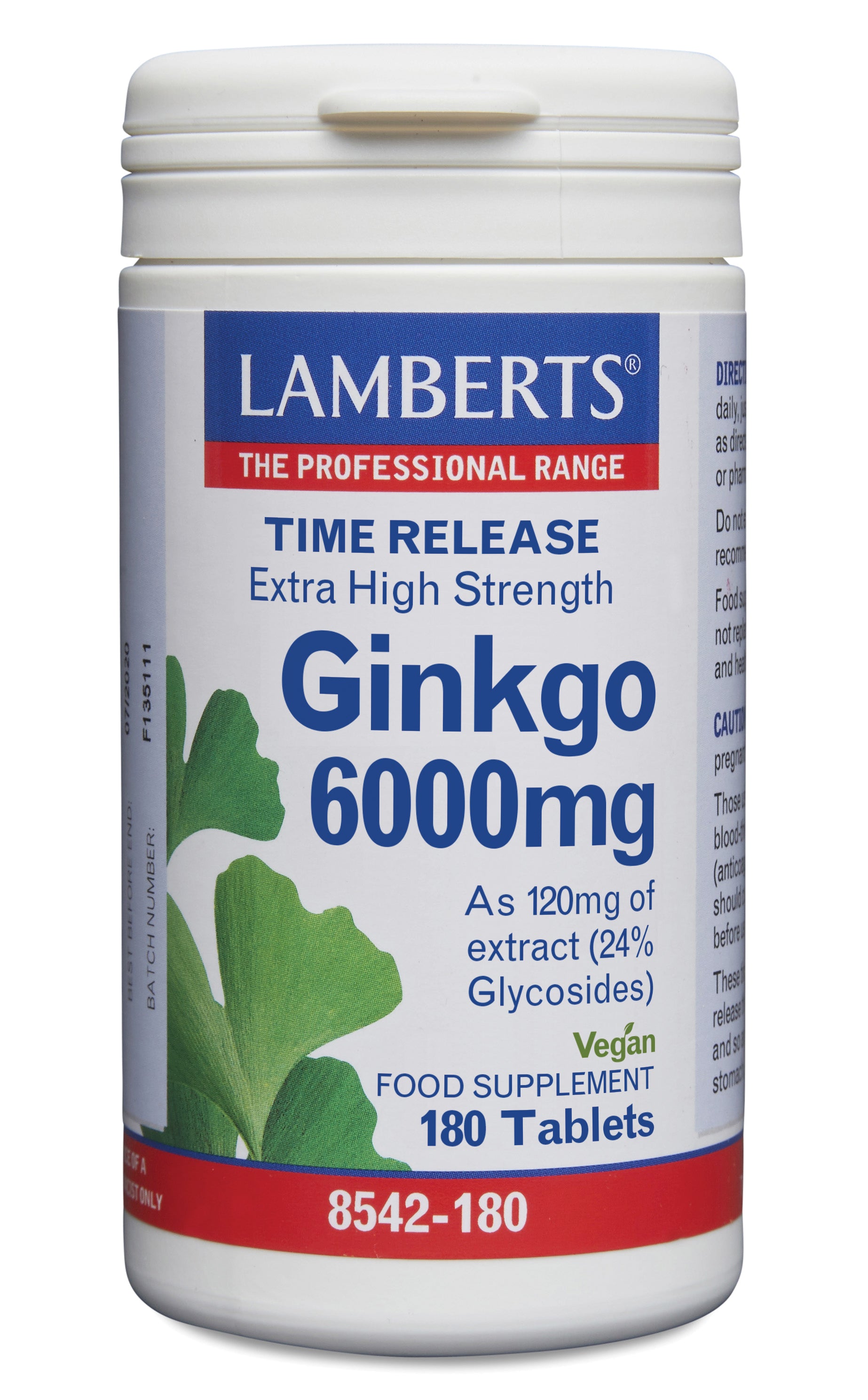 Lamberts Ginkgo 6000mg time release 180.00 Tabletten