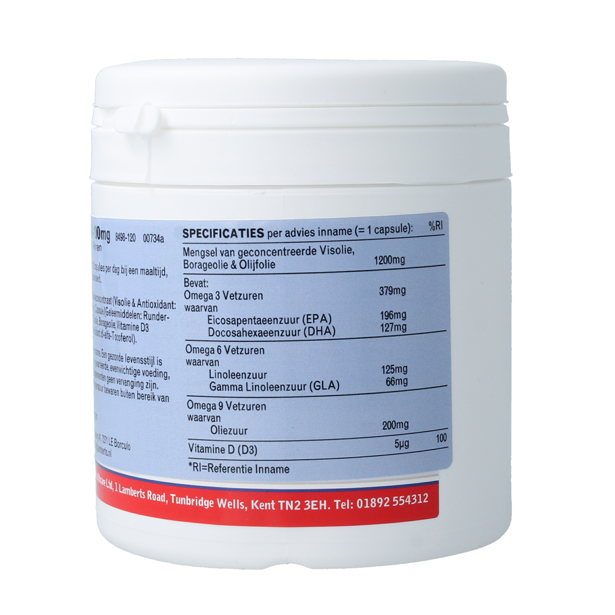 Lamberts Visolie Omega 3 6 9 120.00 Capsules