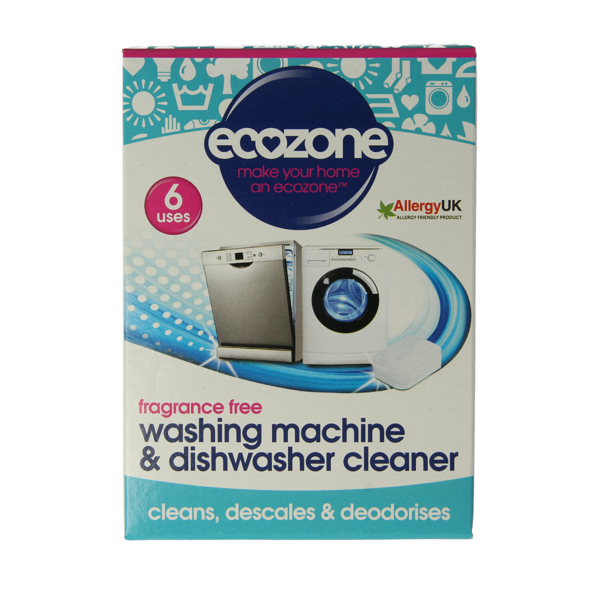 EcoZone Wasmachine en vaatwasser ontkalker 6.00 Stuks
