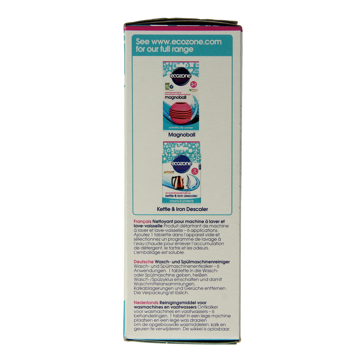 EcoZone Wasmachine en vaatwasser ontkalker 6.00 Stuks