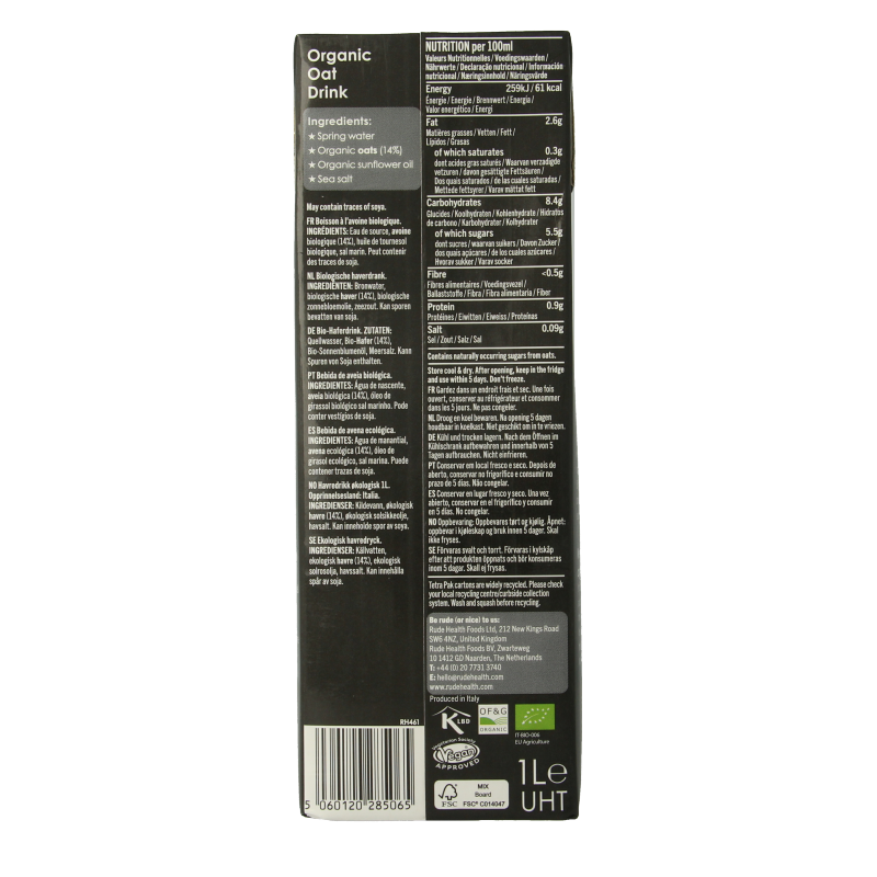 Rude Health Oat barista drink bio 1 Liter