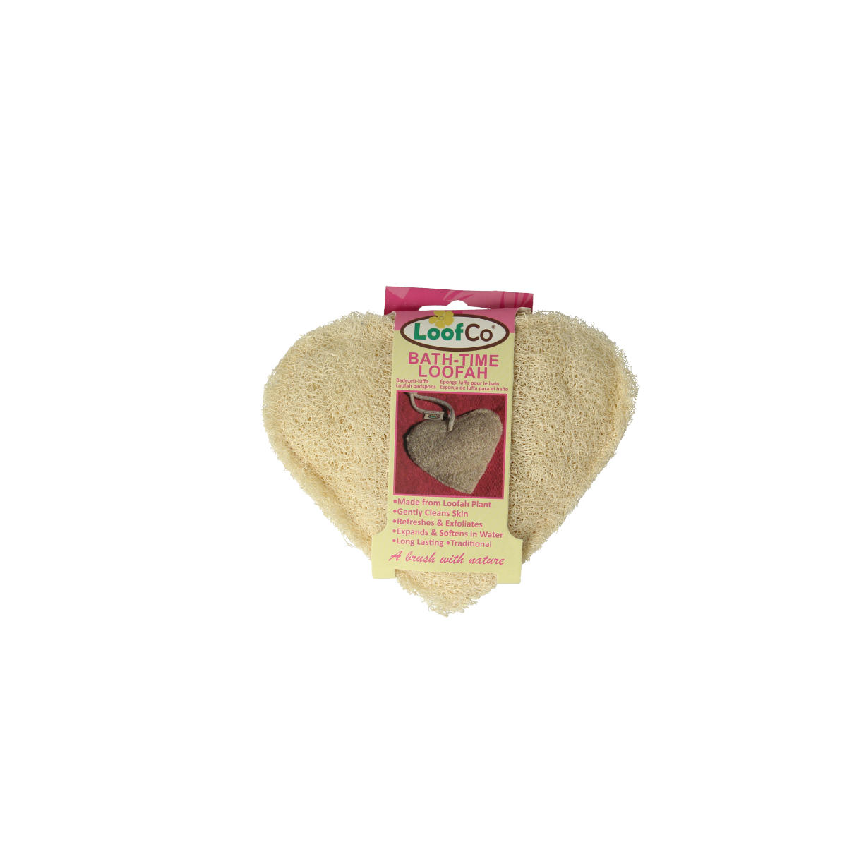Loofco Douche en bad spons hartje bio 1.00 Stuks