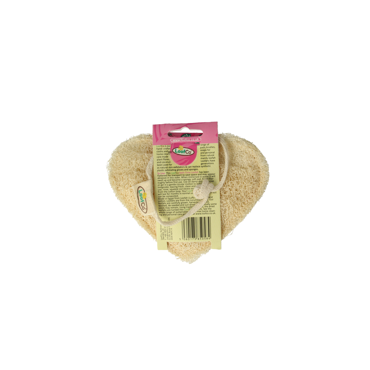 Loofco Douche en bad spons hartje bio 1.00 Stuks