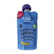Ella's Kitchen Blueberries apples & bananas & vanille 4+ mnd bio 120.00 Gram